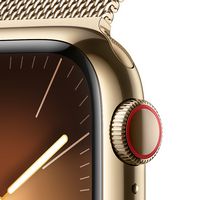 Apple Watch Series 9 (GPS + Cellular) 41mm Gold Stainless Steel Case with Gold Milanese Loop with... - Alternate Views