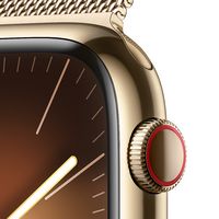 Apple Watch Series 9 (GPS + Cellular) 45mm Gold Stainless Steel Case with Gold Milanese Loop with... - Alternate Views