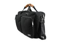 PKG - Trenton 31L Recycled Messenger Bag with Garment Compartment - Black/Tan - Alternate Views