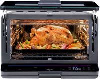 GE Profile - UltraFast Smart Airfry Oven with No Preheat & Built-in WiFi - Black - Alternate Views