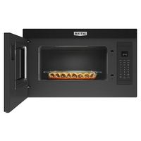 Maytag - 1.1 Cu. Ft. Over-the-Range Microwave with Flush Built-in Design - Black - Alternate Views