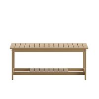 Alamont Home - Charlestown Indoor/Outdoor Poly Resin 2-Tier Adirondack Coffee Table - Natural Cedar - Alternate Views