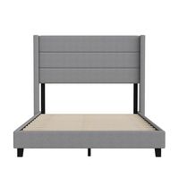 Flash Furniture - Hollis Full Size Upholstered Platform Bed with Wingback Headboard - Gray - Alternate Views