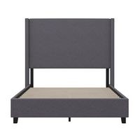 Alamont Home - Quinn Full Size Upholstered Platform Bed with Channel Stitched Headboard - Gray - Alternate Views