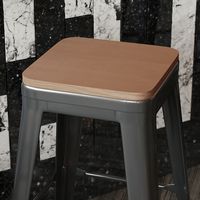Alamont Home - Folding XL Faux Fur Saucer Chair for Dorm or Bedroom - Teak - Alternate Views
