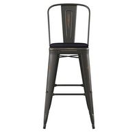 Alamont Home - Carly All-Weather Bar Height Stool with Poly Resin Seat - Copper/Black - Alternate Views