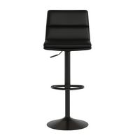 Alamont Home - Hughes Modern Leather/Faux Leather Adjustable Height Barstool (Set of 2) - Black/B... - Alternate Views