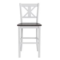 Alamont Home - Gwendolyn Rustic Wood Bar Height Stool (Set of 2) - White Wash - Alternate Views