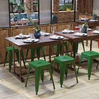 Alamont Home - Kai Industrial Metal Dining Stool (Set of 4) - Green - Alternate Views