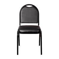Alamont Home - Commercial Dome Back Stacking Banquet Chairs with Metal Frames (set of 4) - Black ... - Alternate Views
