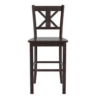 Alamont Home - Gwendolyn Rustic Wood Bar Height Stool (Set of 2) - Gray Wash Walnut - Alternate Views