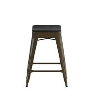 Alamont Home - Cierra Industrial Resin Backless Counter Stool (Set of 4) - Gun Metal/Black - Alternate Views