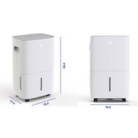 JHS - 50 Pint Dehumidifier with Built-In Pump - White - Alternate Views