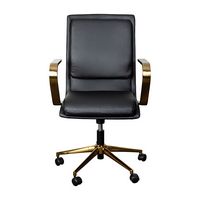 Alamont Home - Designer Executive Swivel Office Chair with Arms - Black/Gold - Alternate Views