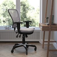 Alamont Home - Mid-Back Ergonomic Multifunction Mesh Chair with Polyurethane Wheels - Gray - Alternate Views