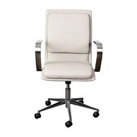 Alamont Home - Designer Executive Swivel Office Chair with Arms - Taupe/Chrome - Alternate Views