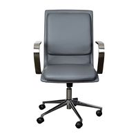 Alamont Home - Designer Executive Swivel Office Chair with Arms - Gray/Chrome - Alternate Views