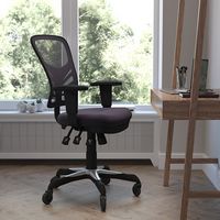 Alamont Home - Mid-Back Ergonomic Multifunction Mesh Chair with Polyurethane Wheels - Dark Gray - Alternate Views