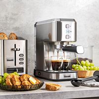 bella PRO - Slim Espresso Machine with 20 Bars of Pressure - Stainless Steel - Alternate Views