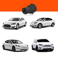 Rexing - J1772 to Tesla Electric Vehicle (EV) Charger Adapter for Tesla - Black - Alternate Views