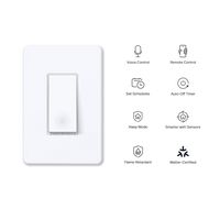 TP-Link - Tapo Smart Wi-Fi Light Switch with Matter - Replaces Most Traditional Switches - White - Alternate Views