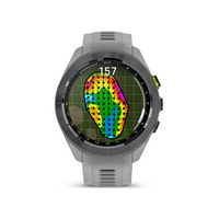 Garmin - Approach S70 GPS Smartwatch 42mm Ceramic - Black Ceramic Bezel with Powder Gray Silicone... - Alternate Views