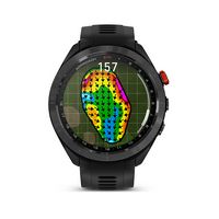 Garmin - Approach S70 GPS Smartwatch 47mm Ceramic - Black Ceramic Bezel with Black Silicone Band - Alternate Views