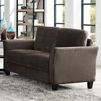 Lifestyle Solutions - Westin Two Seat Curved Arm Microfiber Loveseat - Coffee - Alternate Views