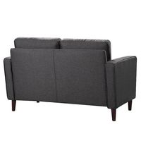 Lifestyle Solutions - Langford Loveseat with Upholstered Fabric and Eucalyptus Wood Frame - Heath... - Alternate Views