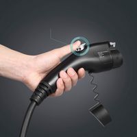 Lectron - Portable J1772 Level 1 NEMA 5-15 Electric Vehicle (EV) Charger-up to 15A-20' - Black - Alternate Views