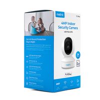 Reolink - Smart 4MP Indoor Super HD 64GB Security Camera with Motion Spotlights - White - Alternate Views