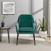 Walker Edison - Glam Accent Chair - Teal - Alternate Views