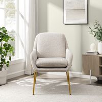 Walker Edison - Glam Accent Chair - Cream - Alternate Views