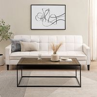 Walker Edison - Modern Parquet Rectangular Coffee Table - Parquet Veneer - Alternate Views