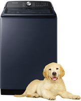 Samsung - 5.4 Cu. Ft. High-Efficiency Smart Top Load Washer with Pet Care Solution - Brushed Navy - Alternate Views