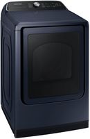 Samsung - 7.4 Cu. Ft. Smart Gas Dryer with Steam and Pet Care Dry - Brushed Navy - Alternate Views