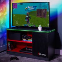 X Rocker - Carbon-Tek Gaming TV Stand with LED - Black - Alternate Views