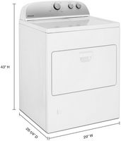 Whirlpool - 7.0 Cu. Ft. Electric Dryer with Moisture Sensor - White - Alternate Views