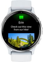Garmin - Venu 3 GPS Smartwatch 45 mm Fiber-reinforced polymer - Stainless Steel and Whitestone - Alternate Views