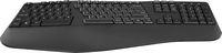 Insignia™ - Full-Size Wireless Ergonomic Membrane Keyboard - Black - Alternate Views