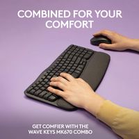 Logitech - Wave Keys MK670 Combo Ergonomic Wireless Keyboard and Mouse Bundle for Windows/Mac wit... - Alternate Views