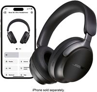 Bose - QuietComfort Ultra Wireless Noise Cancelling Over-the-Ear Headphones - Black - Alternate Views