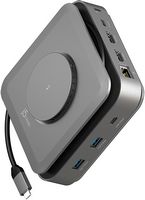 j5create - USB-C Dual 4K HDMI Docking Station with 15W Wireless Charging - Space Grey - Alternate Views