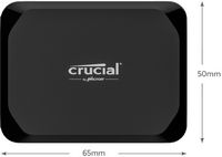 Crucial - X9 2TB External USB-C SSD - Black - Alternate Views