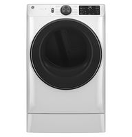 GE - 7.8 cu. Ft. Stackable Smart Electric Dryer with Steam - White - Alternate Views