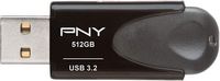 PNY - Elite Turbo Attaché 4 512GB USB 3.2 Flash Drive - Gray - Alternate Views
