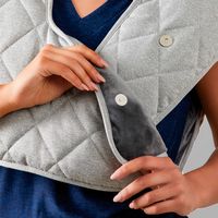 Sharper Image - Heated Neck Back Massager Weighted Wrap - Gray - Alternate Views