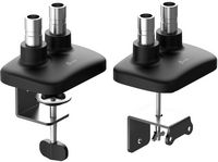 j5create - Ergonomic Dual Monitor Desk Mount for Most 17” -32”  Monitors - Black - Alternate Views