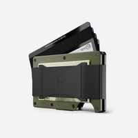 The Ridge Wallet - Aluminum: Cash Strap - Matte Olive - Alternate Views