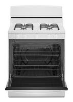 Amana - 5.0 Cu. Ft. Freestanding Single Oven Gas Range with Easy-Clean Glass Door - White - Alternate Views